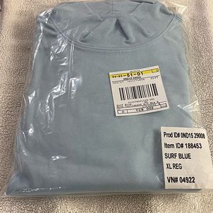 L.L. Bean, Surf Blue Mock Turtleneck, Size: XL, NWT, 100% cotton